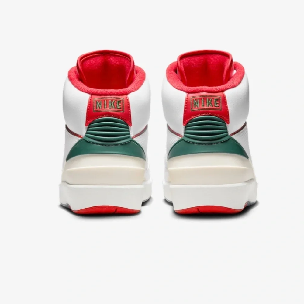 Jordan White and Red Sneakers Classic Basketball Design - Picture 3 of 6